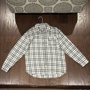 Adika White and Black Long Sleeve Dress Shirt